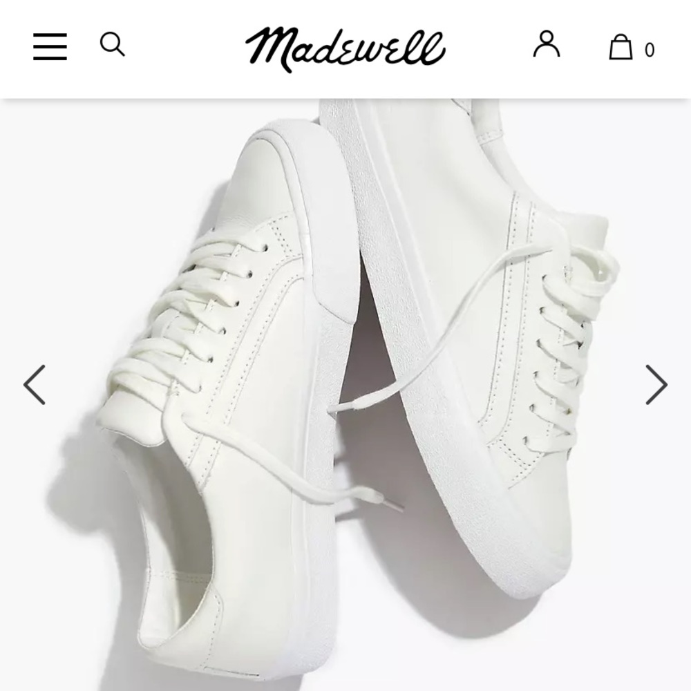 Madewell Sidewalk Low Top Leather Sneakers